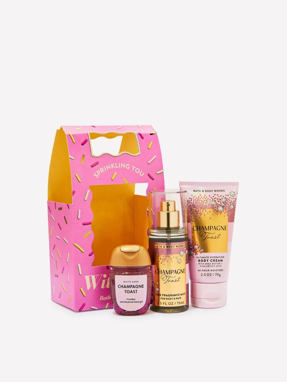 Bath & Body Works Champagne Toast Gift Set - Pink